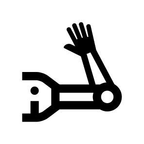 Cyborg Robot Hand Mechanism Icon icon