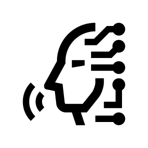 Cyborg Robot Voice Neurons Icon icon