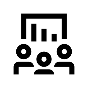 Business Meeting Conference Presentation Office Collective Line icon