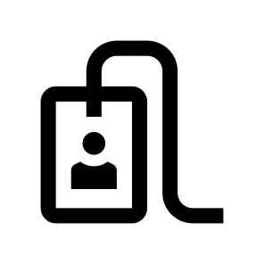 Conference Employee Pass Badge Card icon
