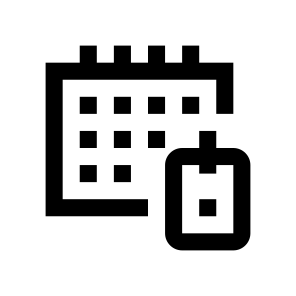 Conference Employee Pass Badge Card Calendar Date Time icon