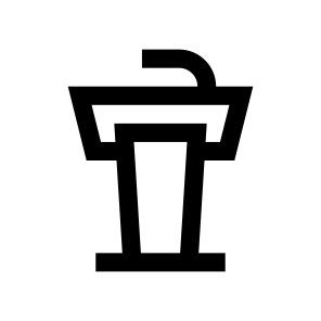 Tribune Lecture Icon Symbol Vector icon