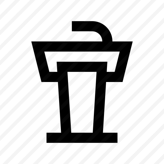 Tribune Lecture Icon Symbol Vector preview
