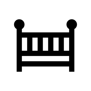 Crib Cradle Icon Symbol Vector icon