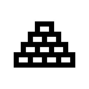 Bricks Wall Construction Three Icon icon