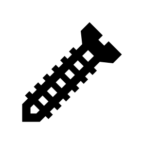 Construction Building Material Fasteners Screw Bolt Three Line icon