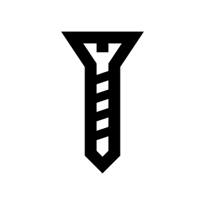Construction Building Material Fasteners Screw Bolt Two Line icon