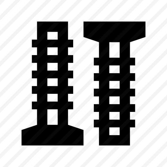 Construction Building Material Fasteners Screws Bolts One Line preview