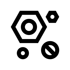Fastener Screw Nuts Icon Symbol icon