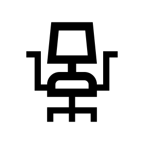 Chair Armchair Five Line Icon icon