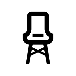 Chair Armchair Four Line Icon icon
