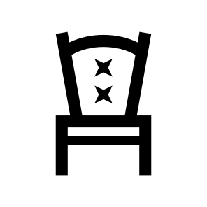 Chair Armchair Two Line Icon icon