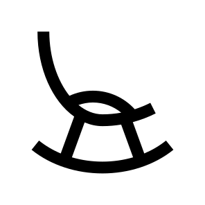 Chair Rocking One Line Icon icon
