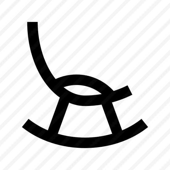 Chair Rocking One Line Icon preview