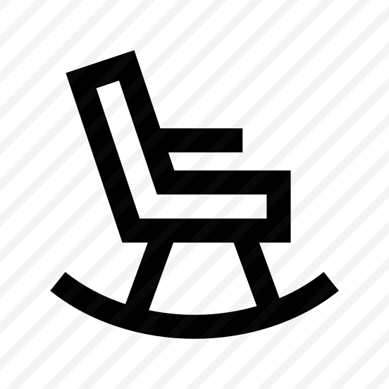 Chair Rocking Two Line Icon preview