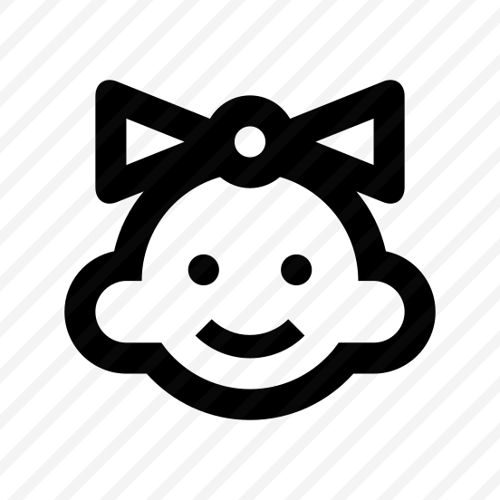 Baby Child Girl Bow Icon preview