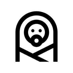 Baby Child Kid Newborn Diaper Two Line icon
