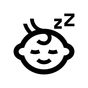 Baby Face Boy Sleeping Outline Basicons icon
