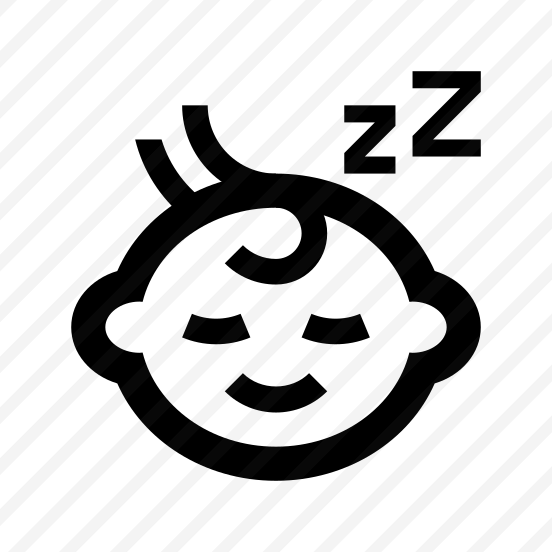 Baby Face Boy Sleeping Outline Basicons preview