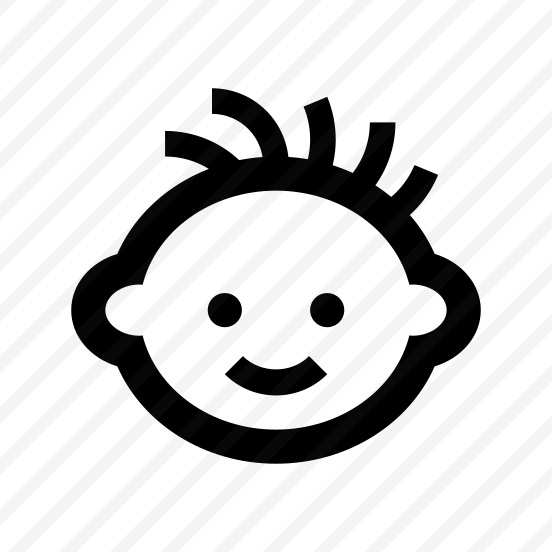 Baby Face Boy Smile Outline Basicons preview