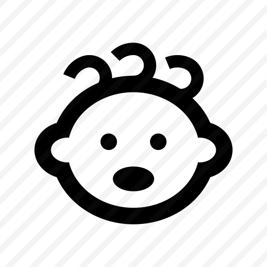 Baby Face Boy Surprised Outline Basicons preview