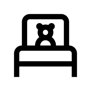 Bed Baby Sleep Rest Line icon