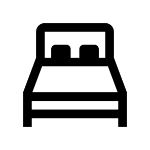 Bed Double Sleep Rest One Line icon