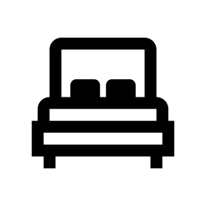 Bed Double Sleep Rest Three Line icon