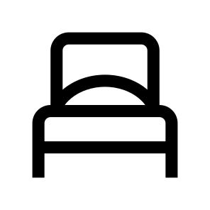 Bed Double Sleep Rest Two Line icon