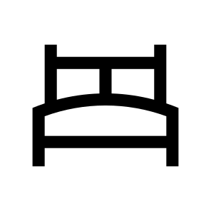 Bed Queen Icon Symbol Vector icon