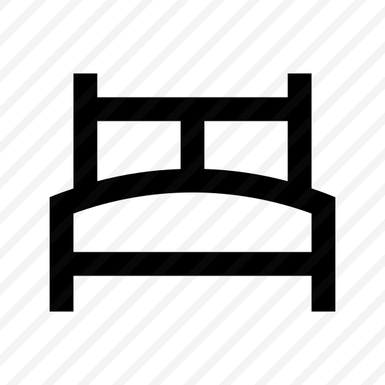 Bed Queen Icon Symbol Vector preview