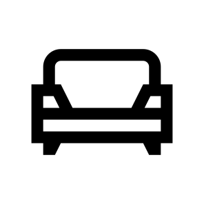 Bed Sofa Couch Lounge Three Line icon