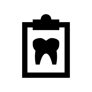 Dentistry Tooth Dental Card Medical History Line icon
