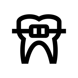 Dentistry Tooth Molar Braces Dental Line icon