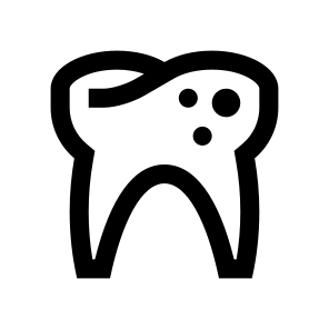 Dentistry Tooth Molar Caries Disease Dental Line icon