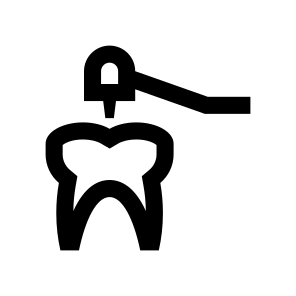 Dentistry Tooth Molar Dental Drill Treatment Line icon