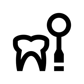 Dentistry Tooth Molar Treatment Research Dental Line icon