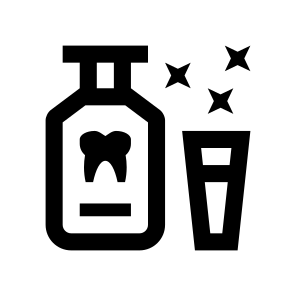 Dentistry Tooth Mouthwash Prevention Dental Two Line icon