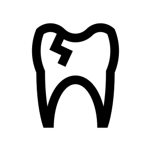 Tooth Caries Icon Symbol Vector icon