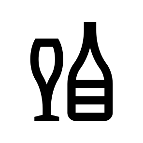 Restaurant Wine Champagne Wineglass Bottle Alcohol icon