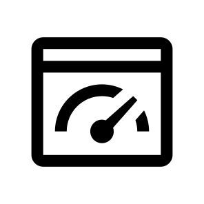 Browser Site Speed Test Window Layout Line icon
