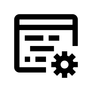 Coding Code Tunung Cogwheel Window Layout Line icon