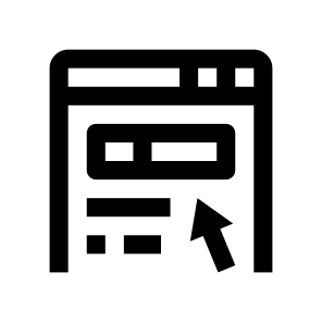 Window Browser Cursor Buttons Layout Line icon