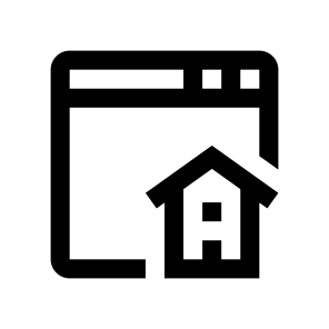Window Browser Homepage House Layout Line icon