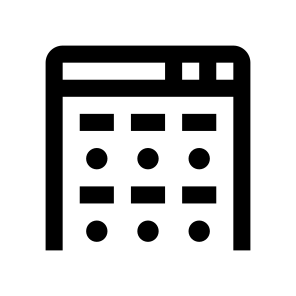 Window Browser Shortcut Sections Layout Line icon