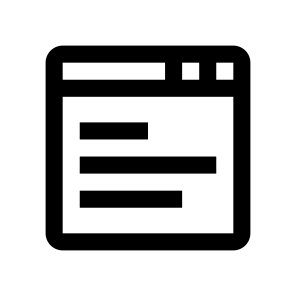Window Browser Site Webpage Text icon
