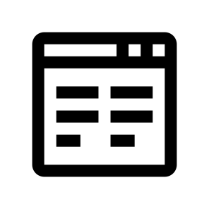 Window Browser Site Webpage Text Blocks Layout Line icon