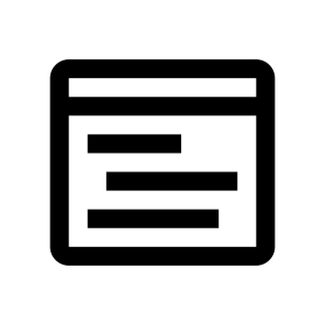 Window Code Layout Line Icon icon