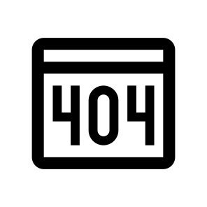 Window Error Page Four Zero Layout Line icon