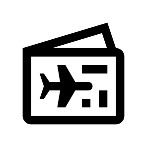 Air Ticket Boarding Pass Icon icon
